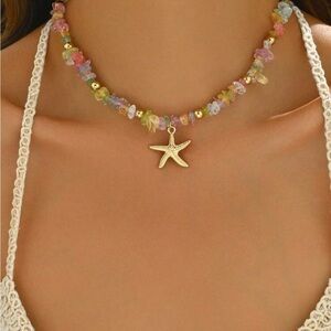 Multicolor Starfish Pendant Necklace